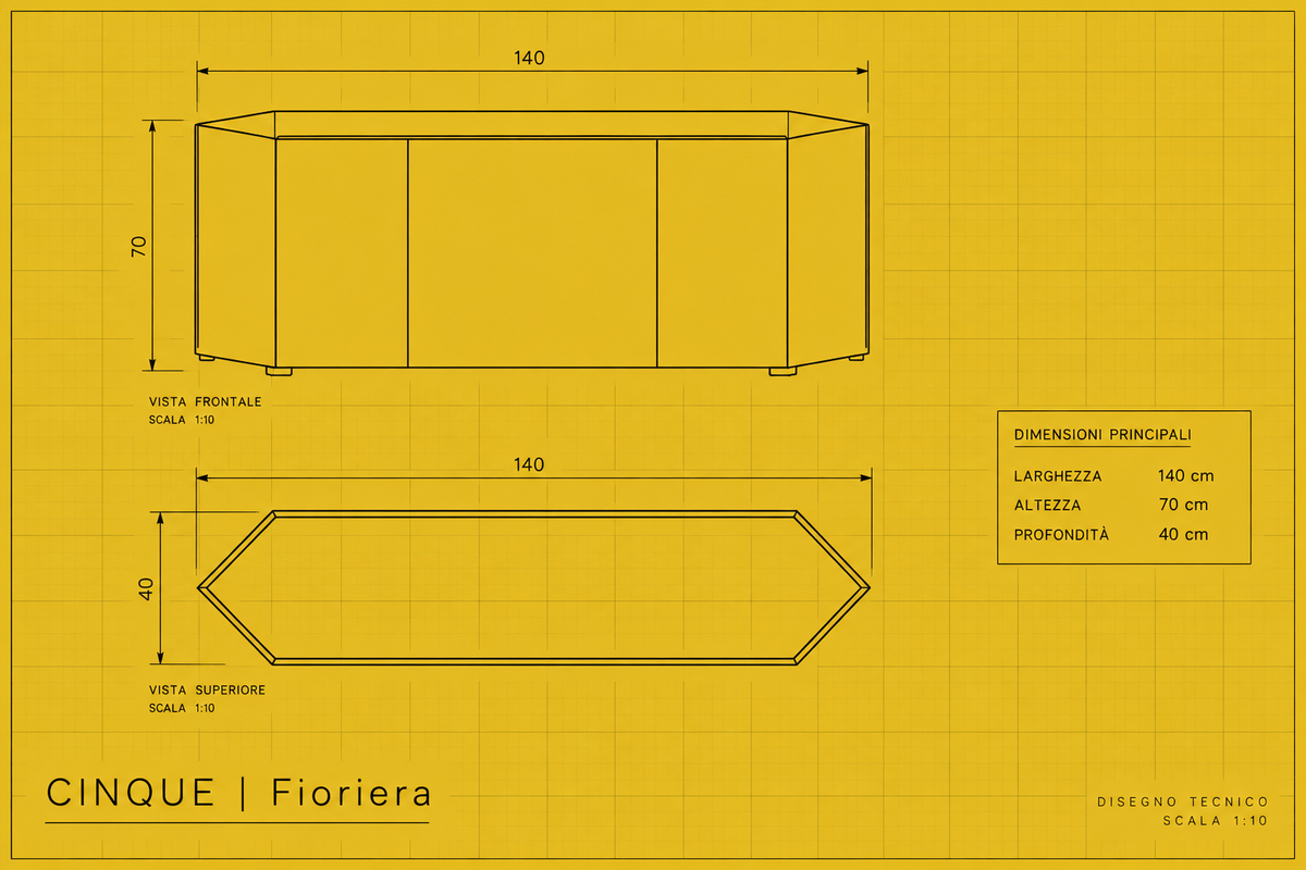 CINQUE | Fioriera da esterno